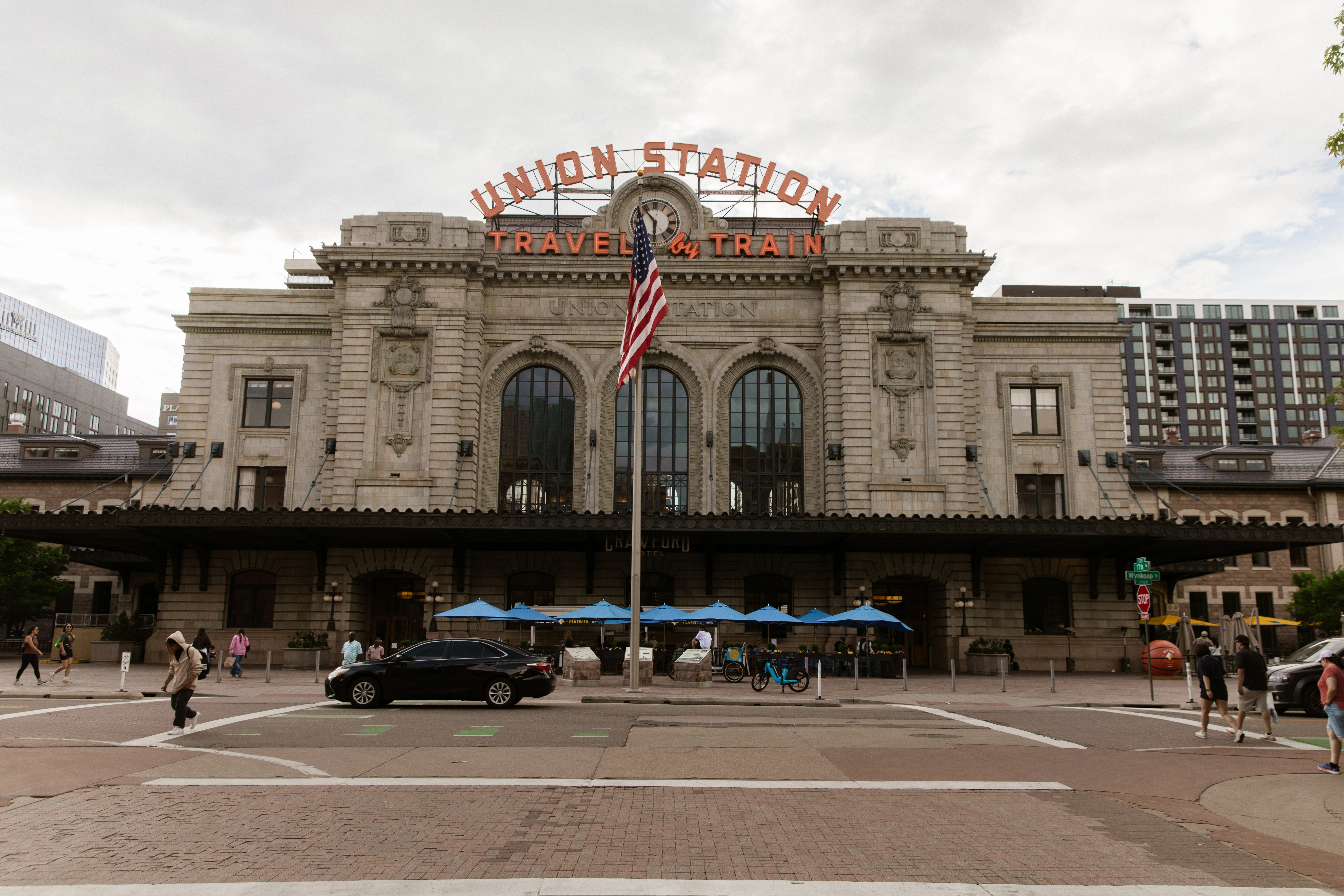 Stadium facade looking toward home plate