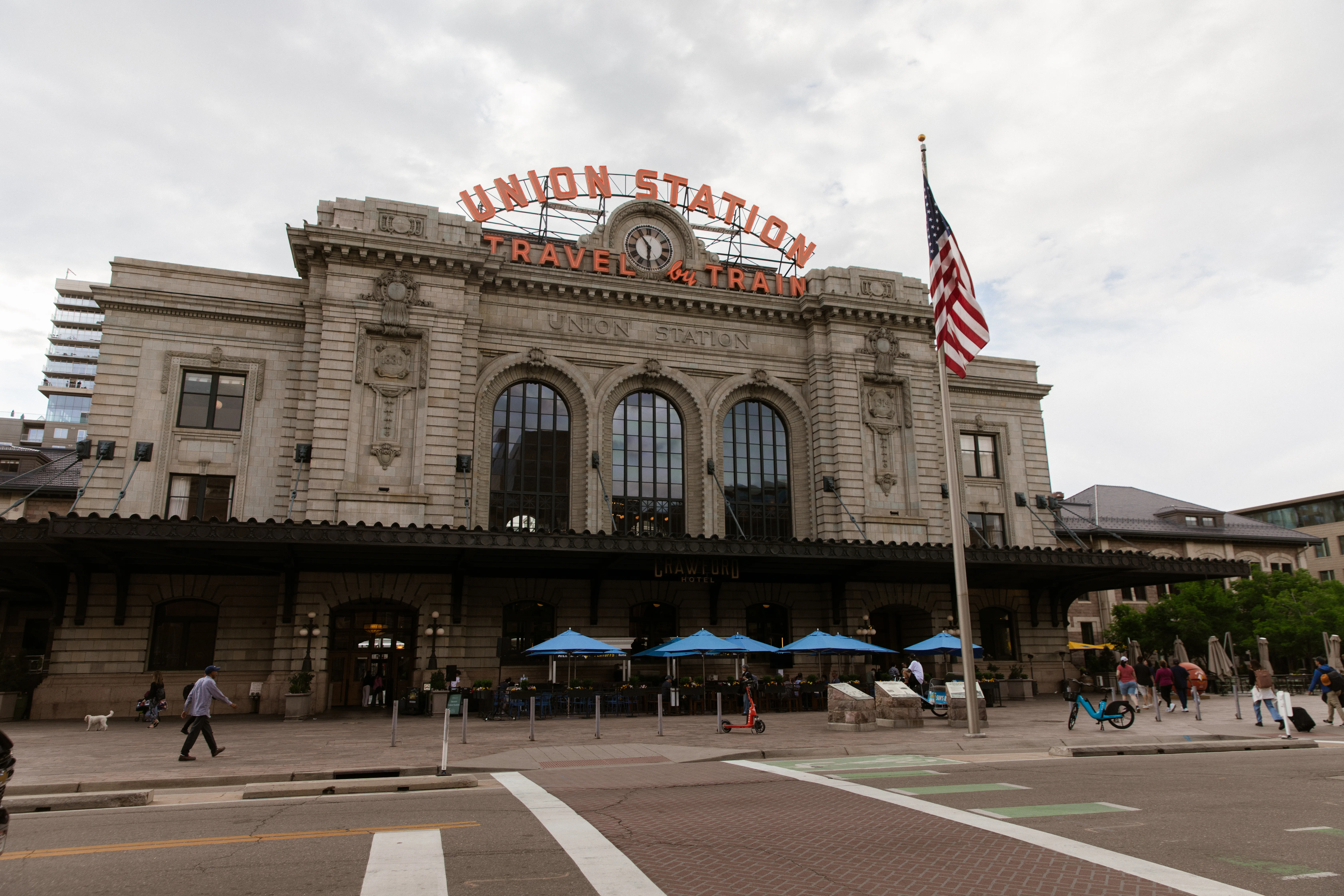 Rockies signage along the brick exterior